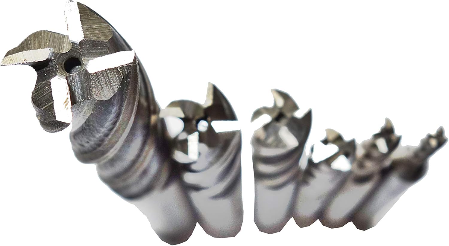 6Pack 1/8",1/4",3/16",5/16",3/8",1/2" inch Imperial Units High Speed Steel HSS 4 Flute Straight Shank Square Nose End Mill Cutter : Industrial & Scientific