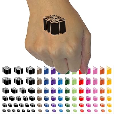 Beer Soda Drink Six Pack Temporary Tattoo Water Resistant Fake Body Art Set Collection - Light Pink (One Sheet)