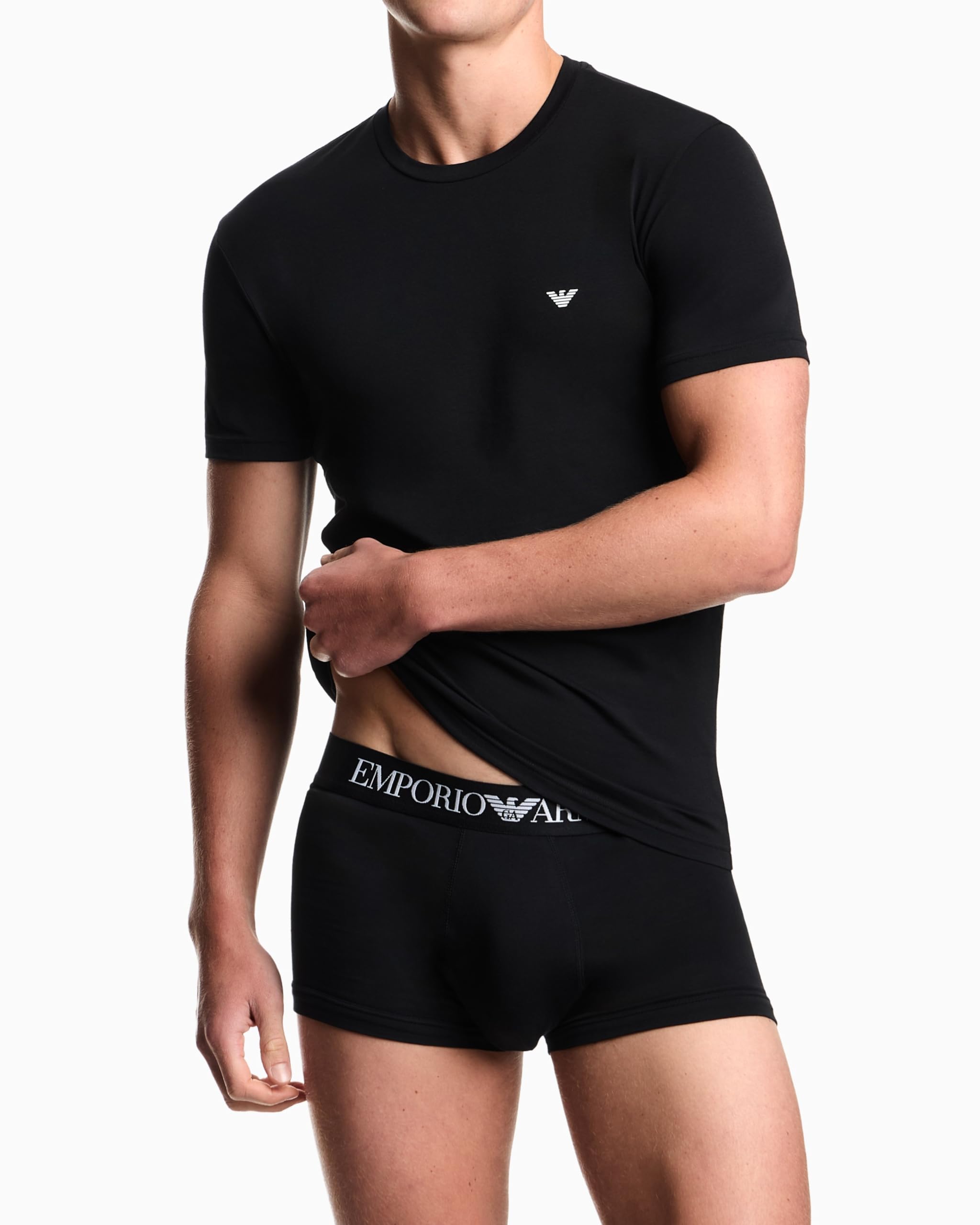 Emporio Armani Crew Neck T-Shirt Camiseta de Cuello Redondo Hombre (Pack de 1)