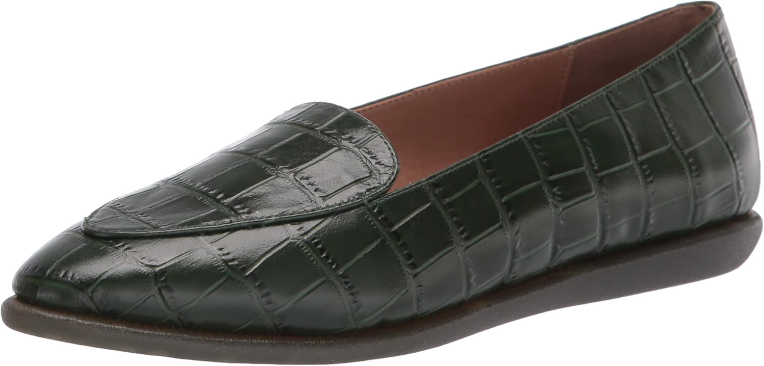 Aerosoles Women's Val Ballet Flat, Green Croco ,9