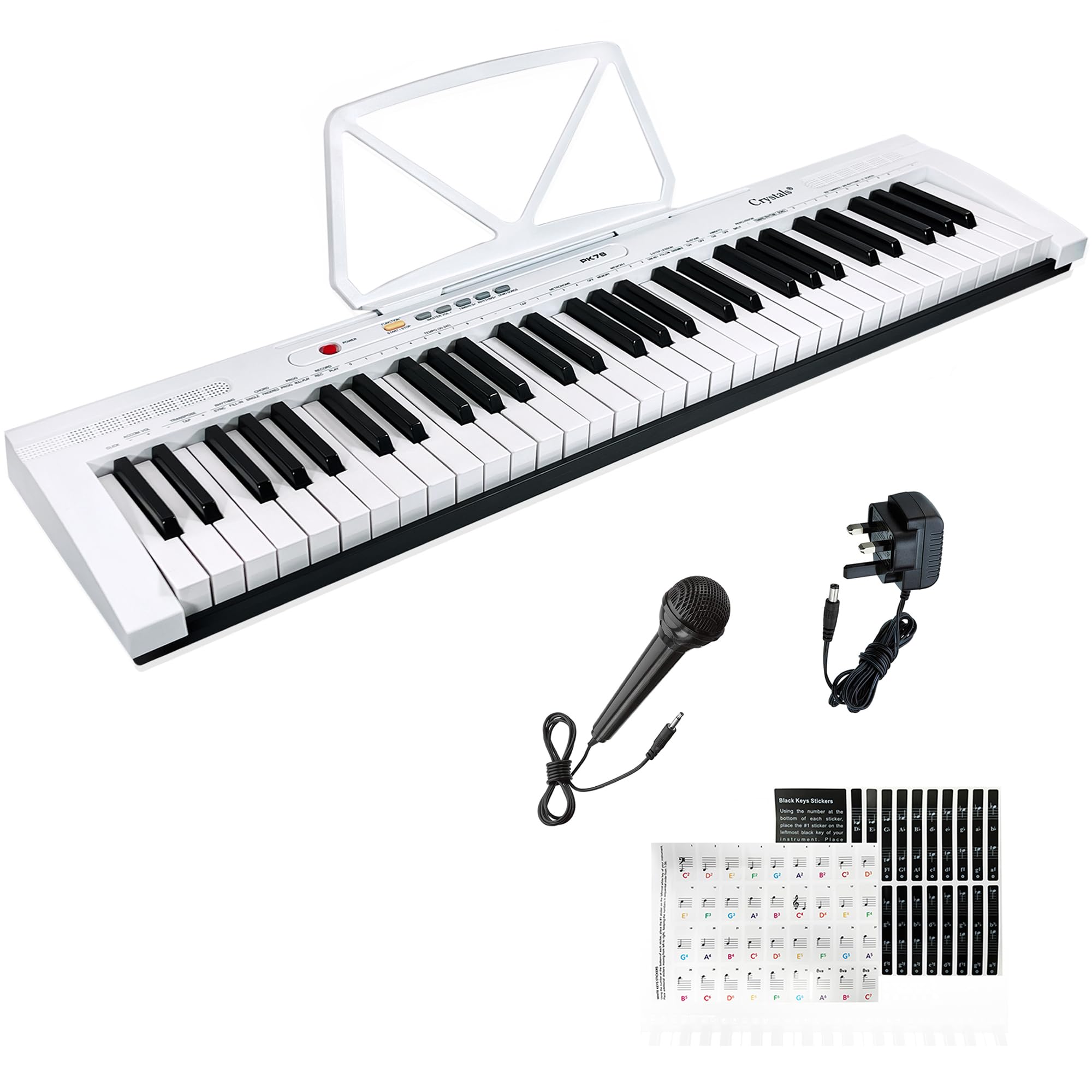 61 Keys Electronic Music Keyboard Piano, Portable Music Digital Piano ...