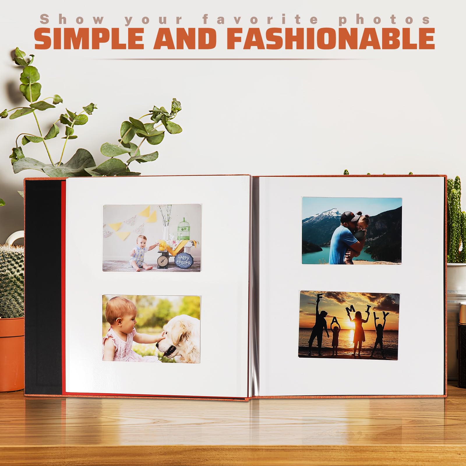 Álbum de Fotos de Bricolaje con Tapa Dura, Páginas en Blanco