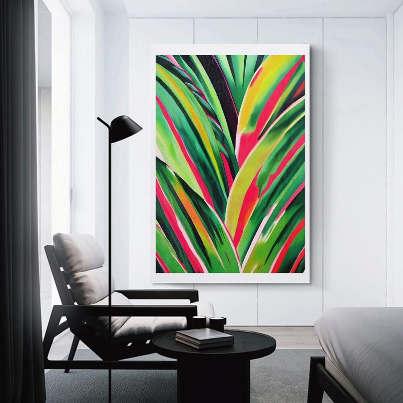 Junmoney Canvas Art Print Jungle Fever Painting, 24x36inch(60x90cm), for Small Homes, Bedrooms Or Open Spaces, A Simple Refresh for Blank Walls