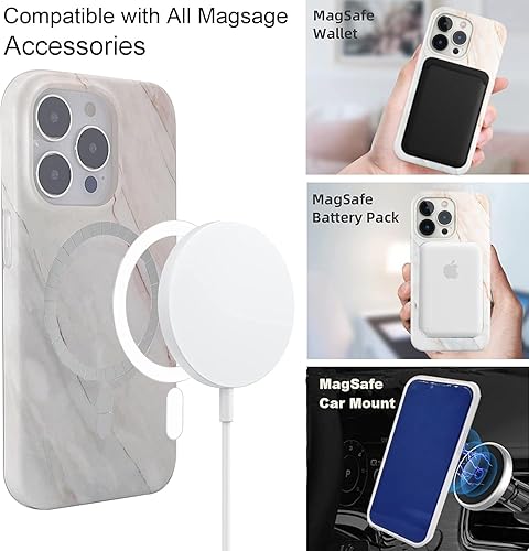 Miniatura 3 de Funda magnética para iPhone 13 Pro Max de 6.7 pulgadas, compatible con carga MagSafe, TPU suave, delgada, a prueba de golpes, bonita funda