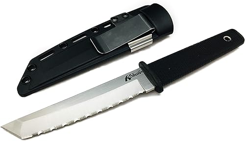 Miniatura 3 de Cold Steel Kobun - Cuchillo táctico de hoja fija con funda, dentado, talla única