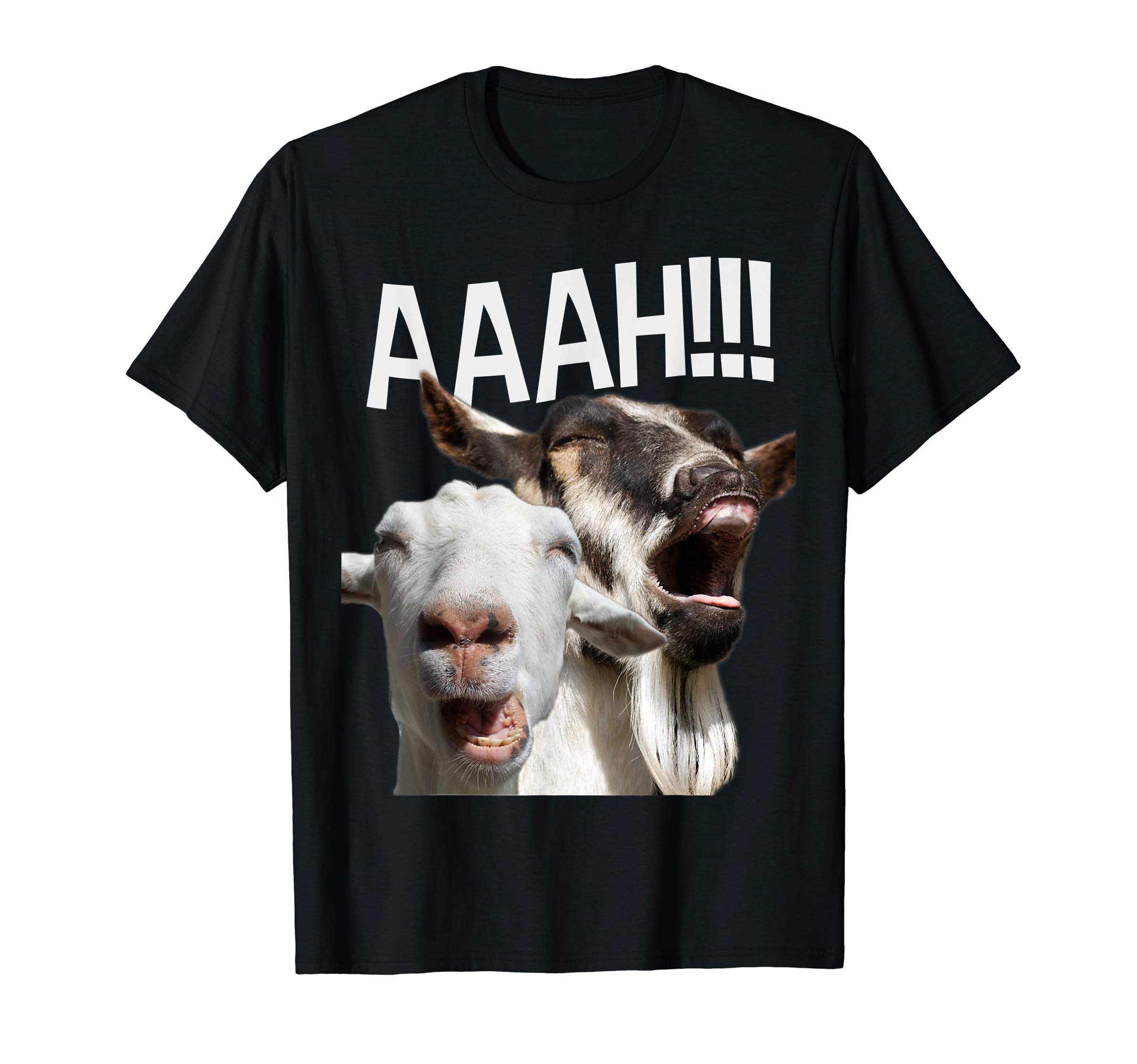 Goat Yoga designs & GiftsScreaming Goats AAAH!!! Funny Crazy Goat Lover Print T-ShirtOEKO-TEX STANDARD 100