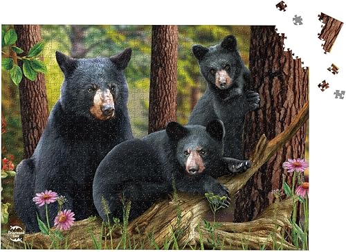 Briarwood Lane Black Bear Family - Rompecabezas de 1000 piezas