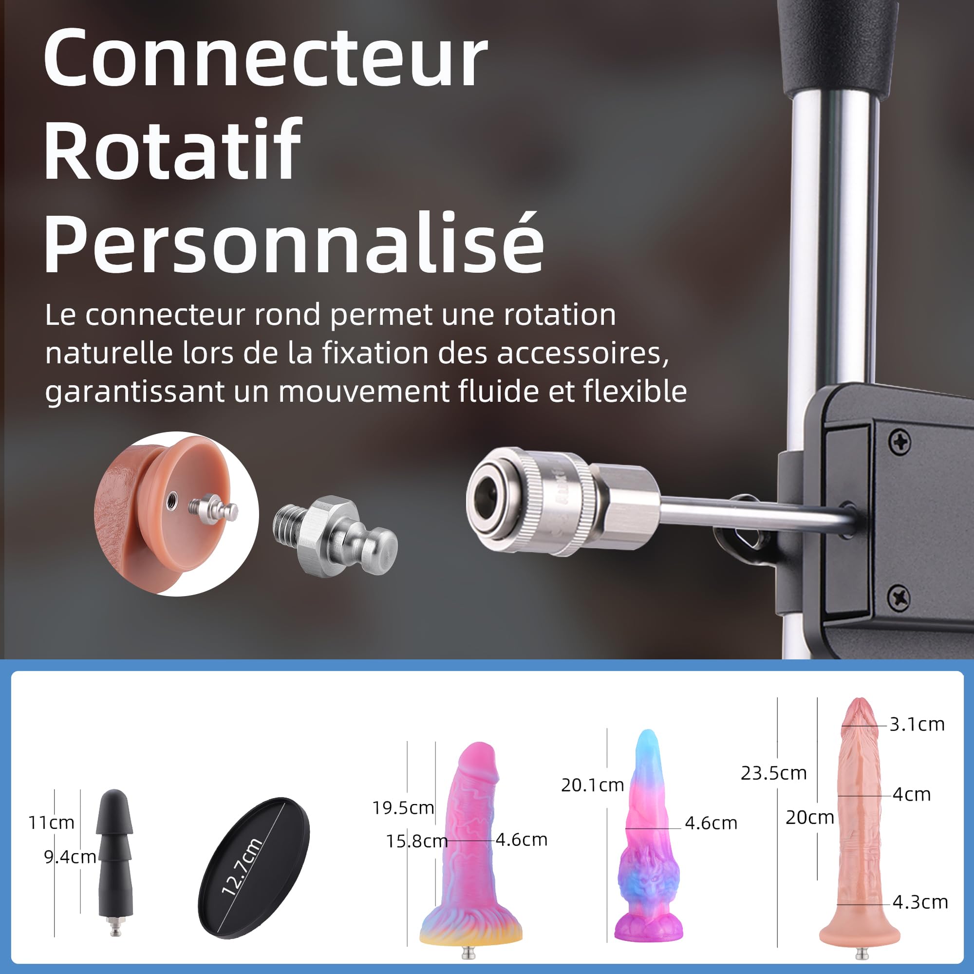 Sinloli Máquina sexual, máquina consoladora de empuje automática con control remoto, máquina de amor con accesorios de consolador de silicona que brillan en la oscuridad, profundidad de empuje