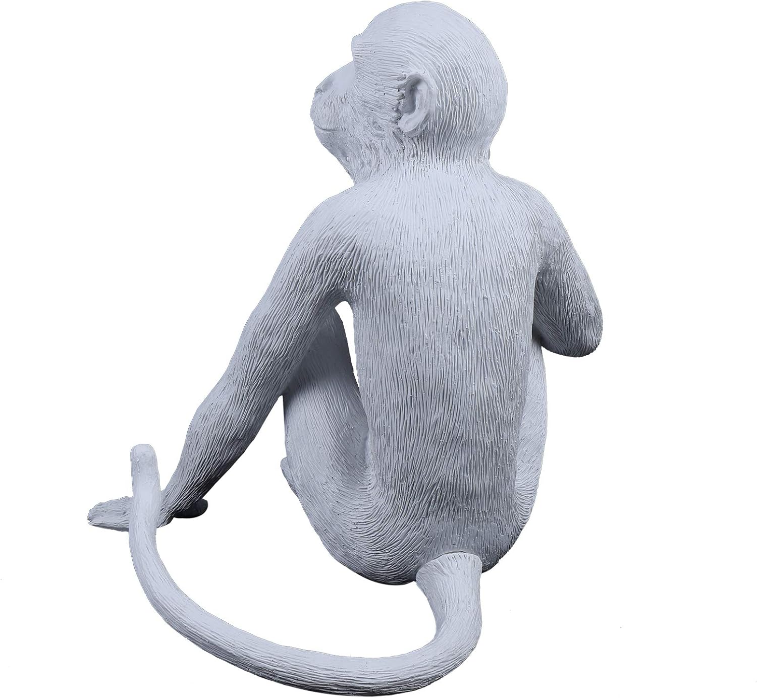 Vintage Monkey Table Lamp, 13.3 x 12.5 Inch Retro Resin Monkey Tabletop Light E26 Desk Lamp for Dining Living Room Bedroom Bar Cafe (White - Table Lamp)
