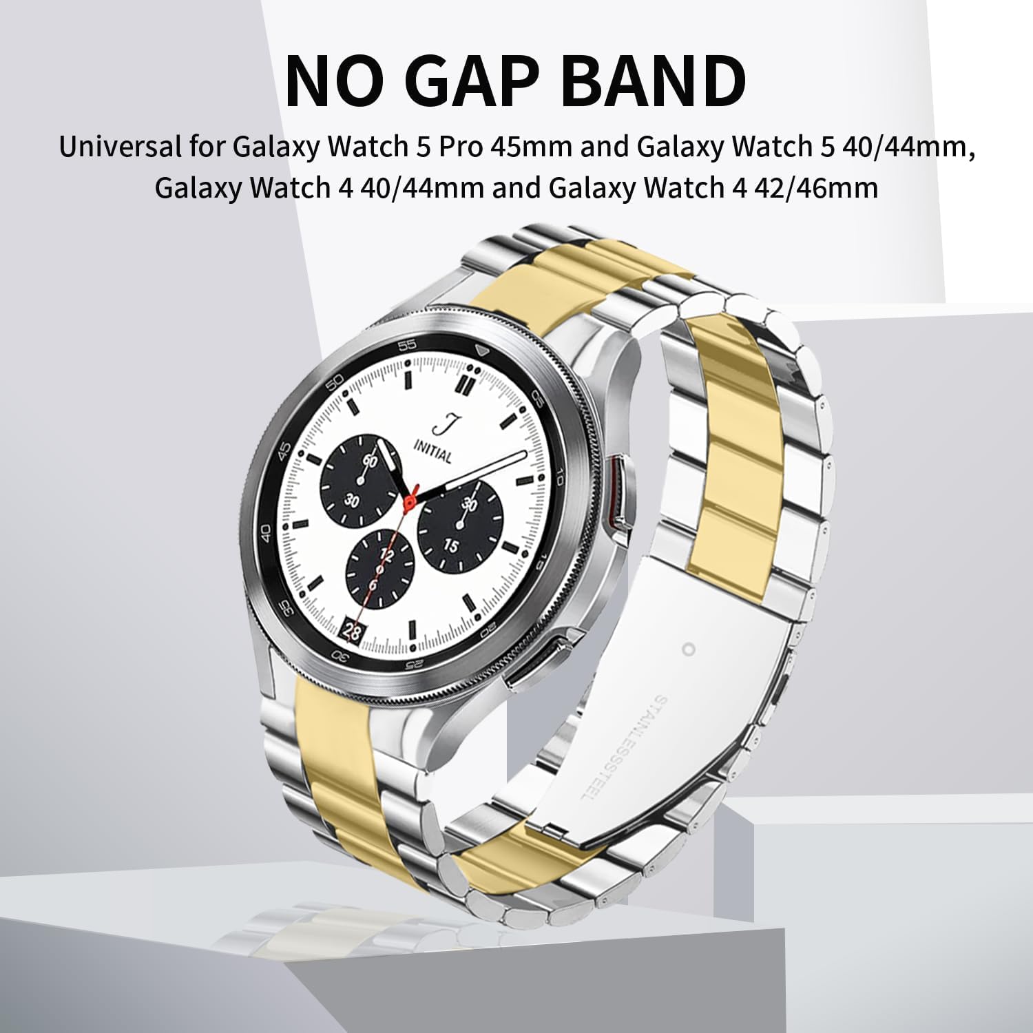 GOLDTOLUCK No Gap Stainless Steel Band Compatible with Samsung Galaxy Watch 8 7 6 5 4 Classic FE Pro Ultra 40mm 44mm 46mm 43mm 47mm 45mm 42mm Replacement Men Women Milanese Metal Elegant Casual - Image 7