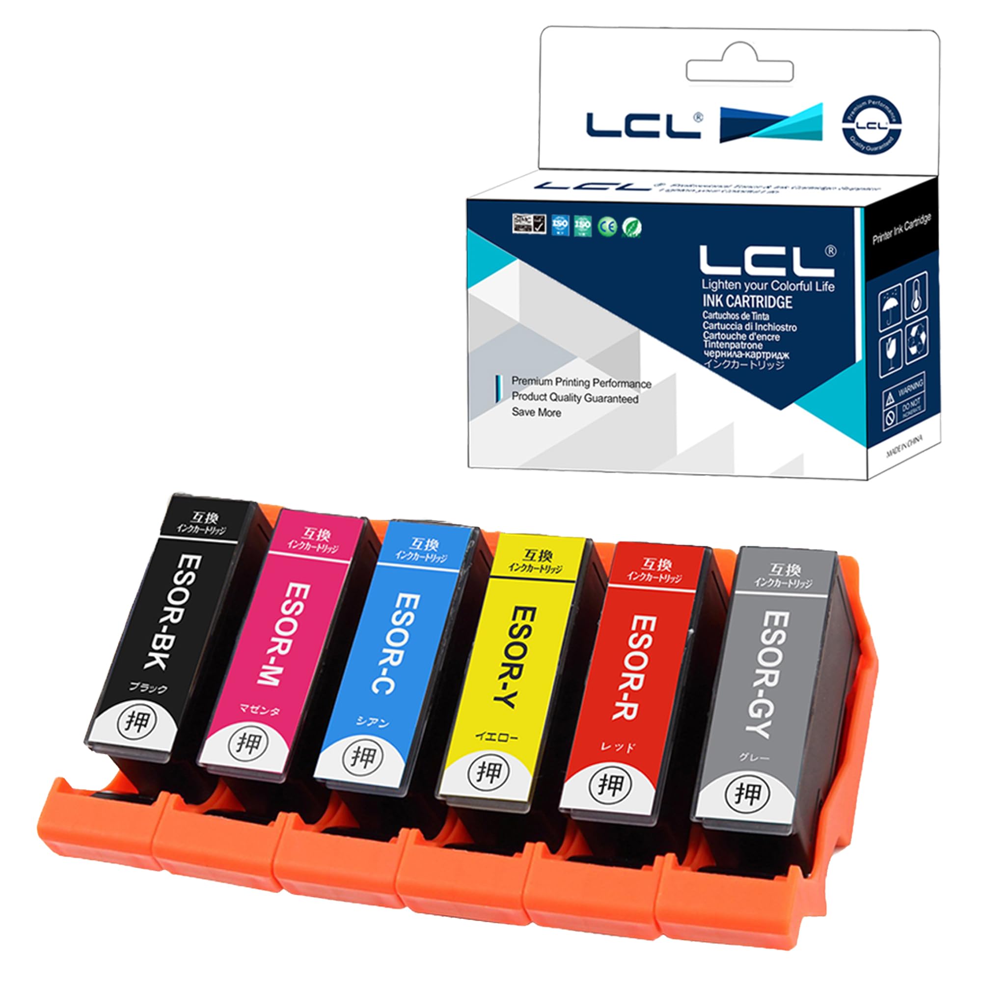 Amazon.co.jp: LCL エプソン用 SOR-6CL SOR-BK SOR-C SOR-M SOR-Y SOR