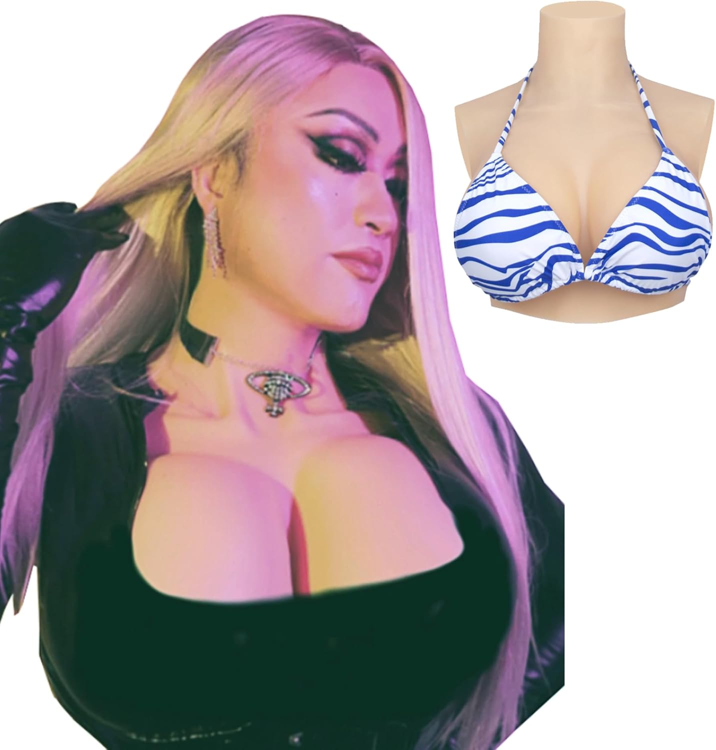 Silicone Breast Silicone Breastplate Fake breasts Forms C-G Cup For Drag Queen Crossdresser Cosplay
