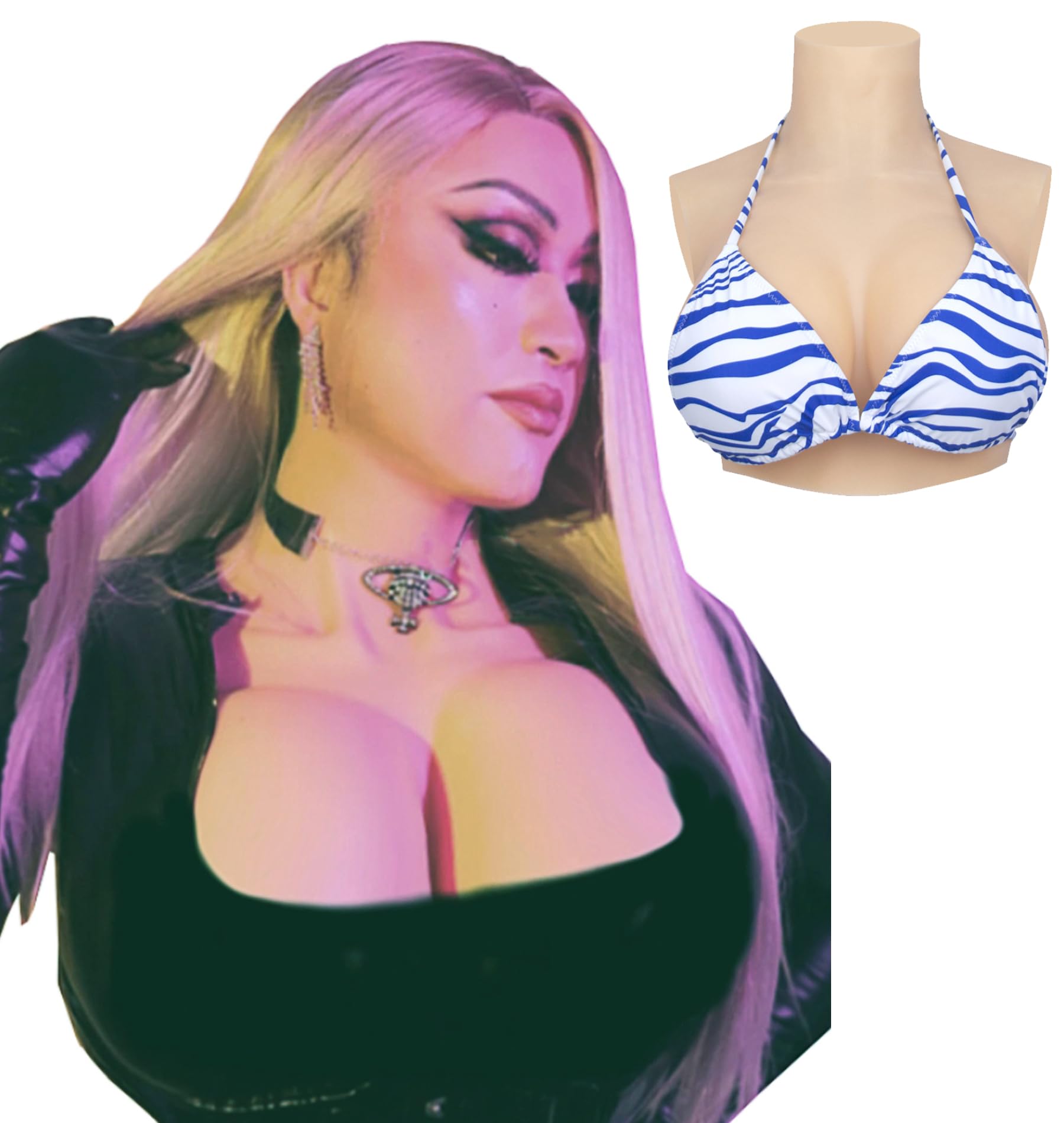 Pechos falsos Pechos de silicona forma C-G CUP para Crossdresser Cosplay Drag Queen