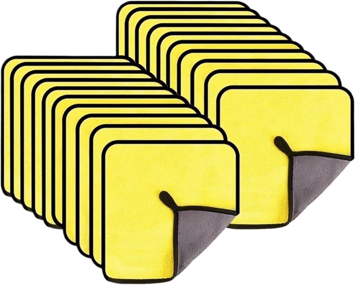 Microfiber Towel Car Microfiber Cloth Wash Towel Microfiber Cleaning Cloth Car Wash Drying Towel Detailing(T054-20pcs-yellow)