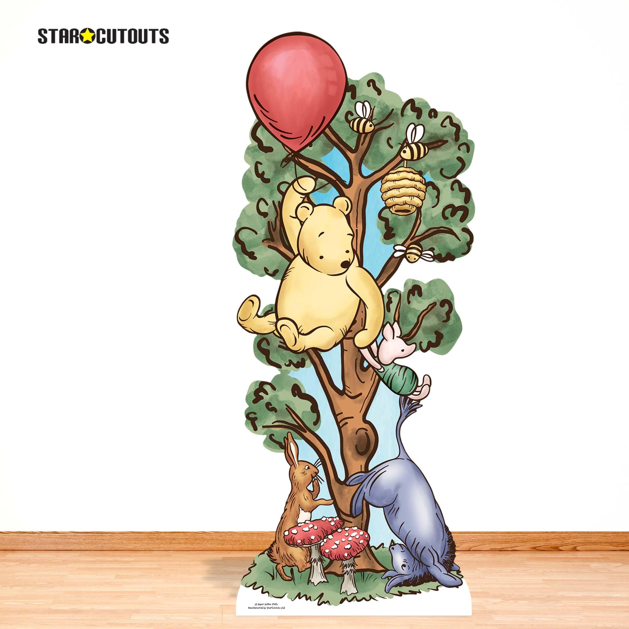 SC4897 Sagoma in cartone con albero di Winnie e asino, altezza 183 cm