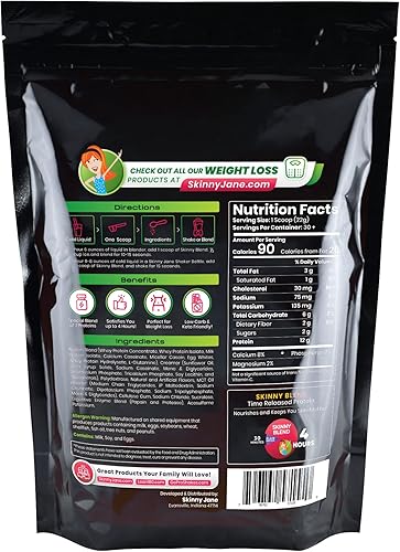 Miniatura 12 de Skinny Blend - Batido alto en proteínas para mujer, bajo en carbohidratos, reemplazo de comidas apto para dieta cetogénica, satisface el hambre