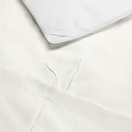 Miniatura 5 de YASH BEDDING Juego de funda de edredón de 1000 hilos, color blanco roto, tamaño Super King, 3 piezas, funda de edredón de algodón cepillado doble