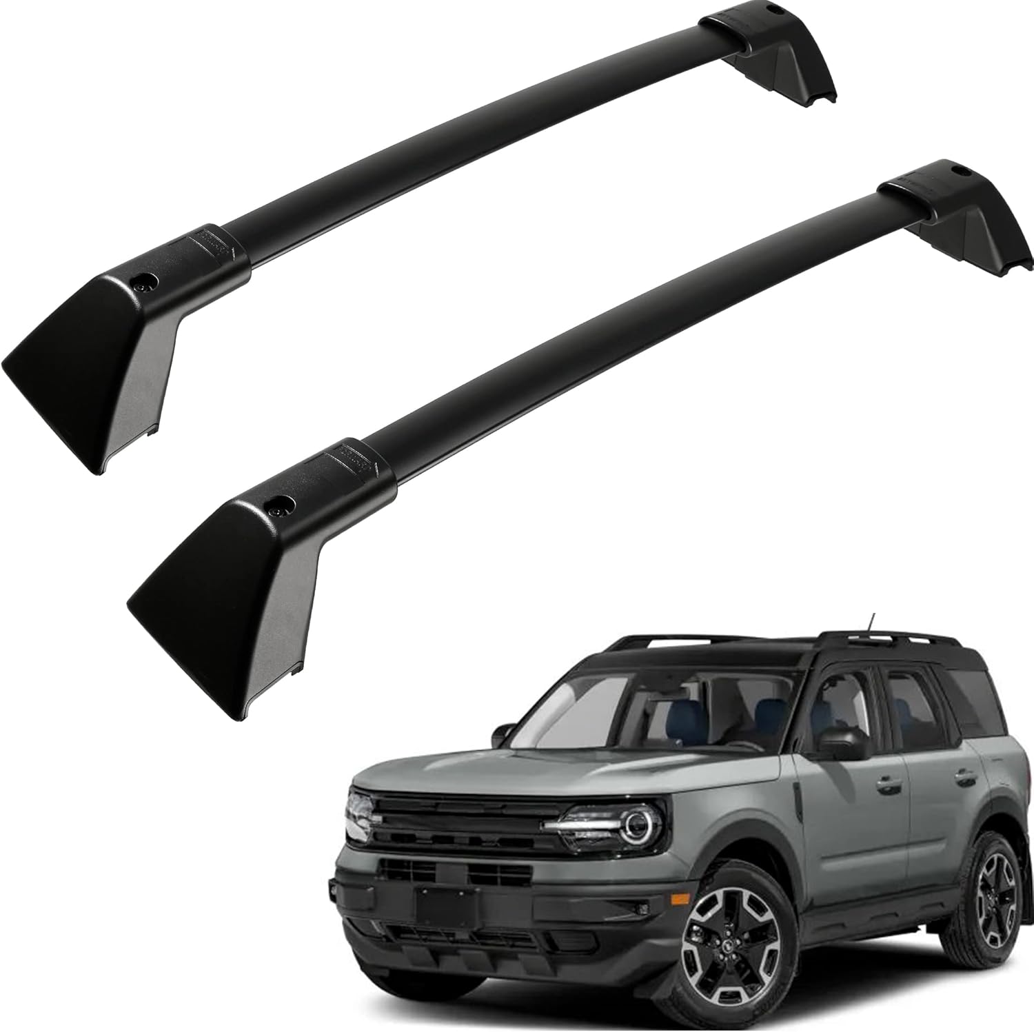 ALAVENTE Roof Rack Cross Bars Fit for Ford Bronco Sport Base & Bigbend 2021-2022 & Outer-Banks 2021 On-Road with Side Rails (Raised Rails) Crossbars for Rooftop Luggage Cargo Carrier Canoe Kayak Bike
