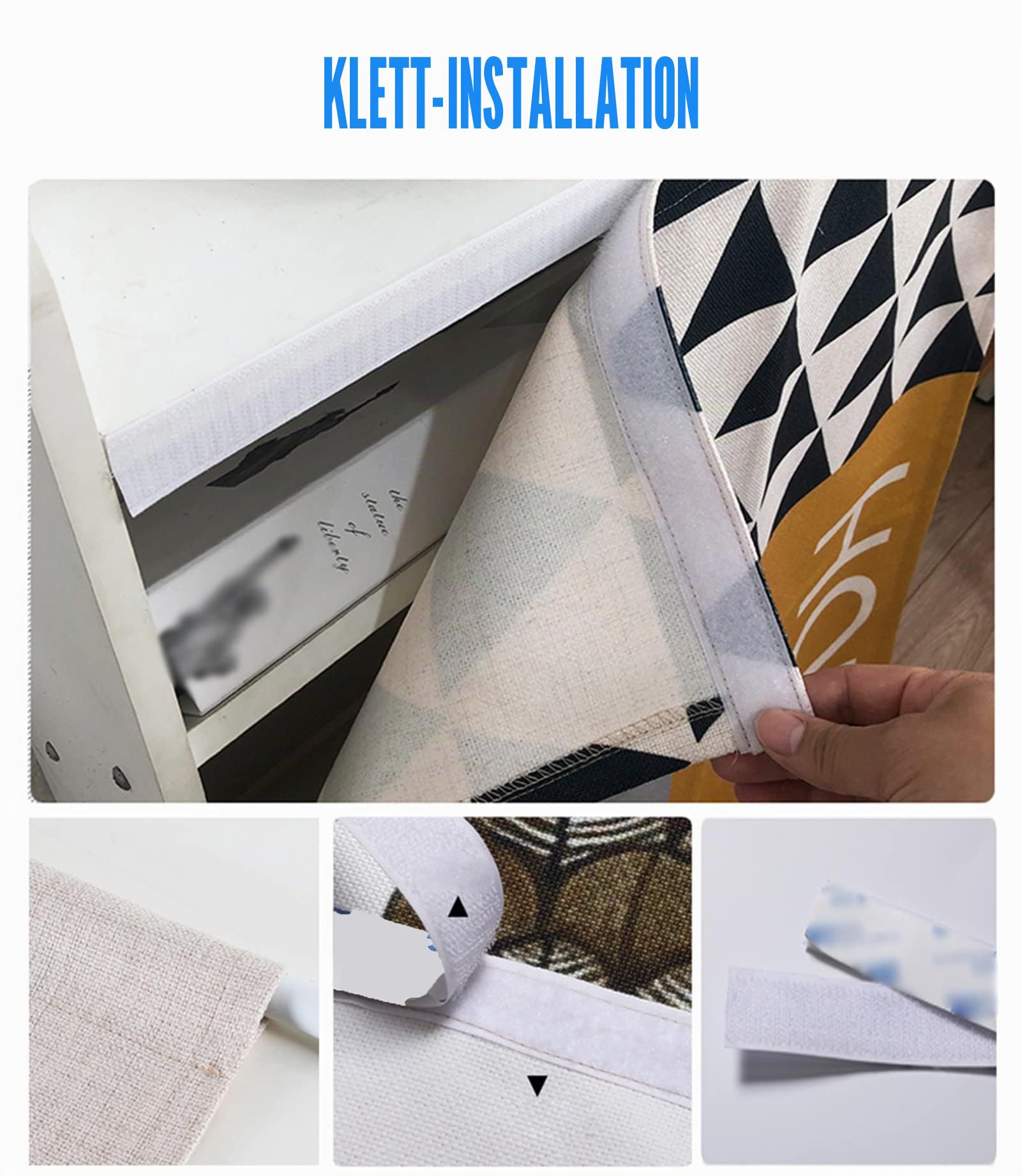 Tropische Blätter Schrankvorhänge für Küche, Kleiderschrank, Badezimmer, Staubdichter Vorhang für Regale, Wandpaneele, hängende Tür, Japanische Noren, Klettband Selbstklebend 80x140cm Stil 6