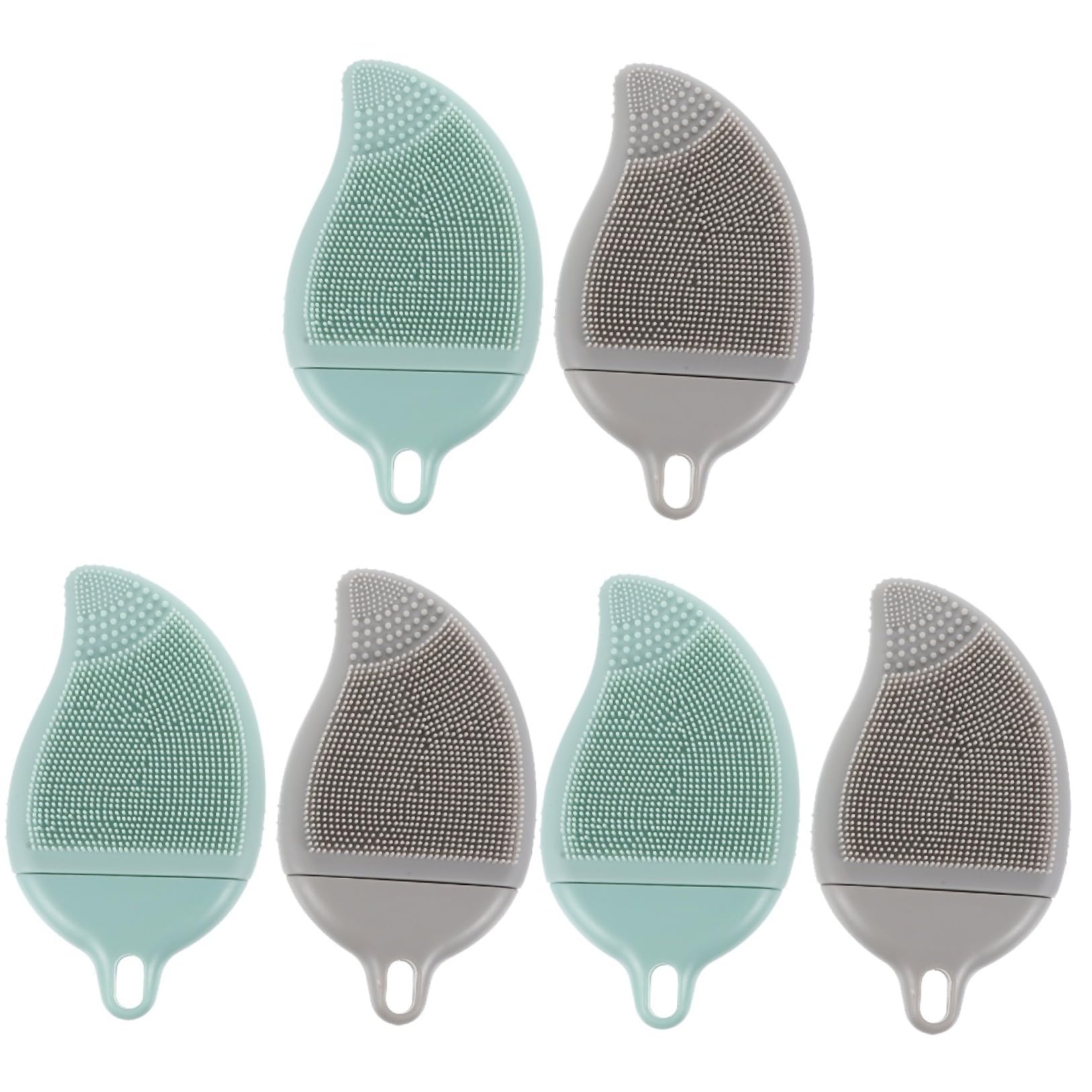 Healvian 6pezzi Spazzola Massaggiante Silicone Multifunzionale Per Pulizia e Massaggio Del Capelluto Da Silicone Alimentare Per e Del Corpo