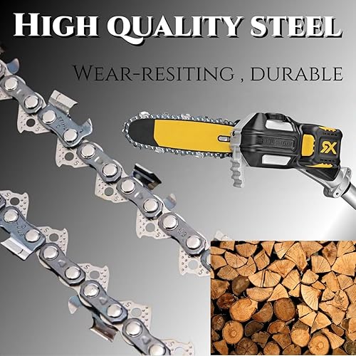 Miniatura 6 de (4 unidades) Cadena de sierra de poste de 8 pulgadas para motosierra Dewalt DCPS620B DCPS620M1, reemplazo de cadena de motosierra de 8 pulgadas