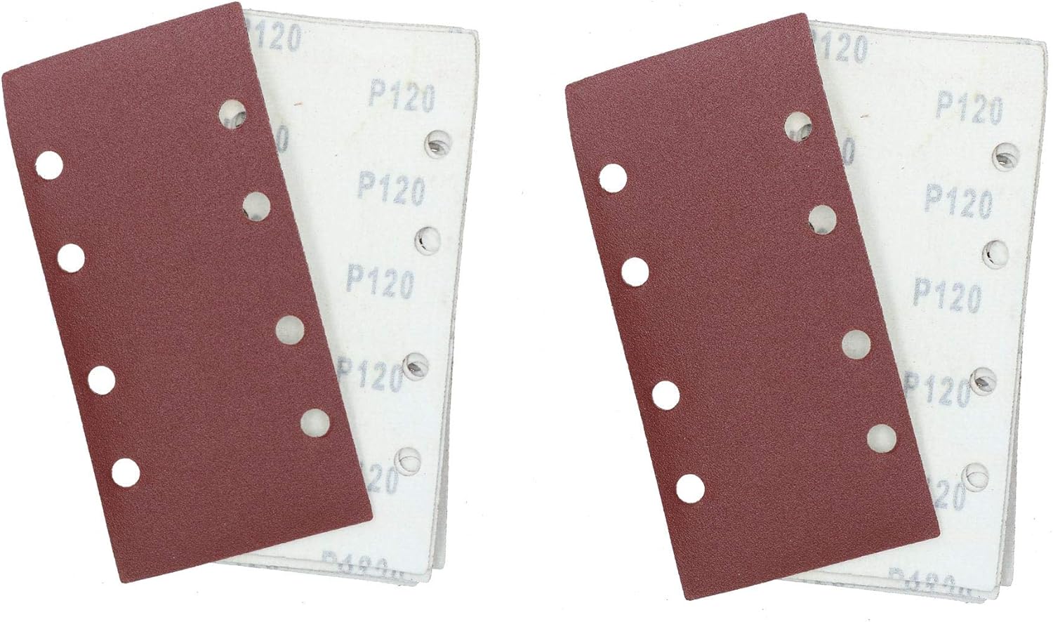 Hook + Loop 1/3 Sheet Sanding Sander Sandpaper Pads 120 Grit 200 Pack