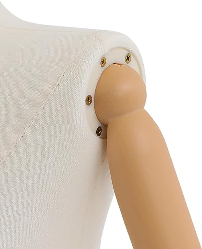 Miniatura 7 de Vestido de maniquí femenino con forma de torso, 61 a 79 pulgadas de altura ajustable, cuerpo de maniquí con base triangular para exhibición de joyas