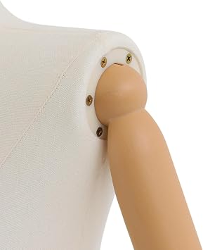 Female Mannequin Dress Form, 61.02-78.74in Height Adjustable Clothing Display Model Body Stand with Head, Retail Mannequin with Triangular Base for Stores, Shops, Exhibition (Beige, Wood Color, Large)
