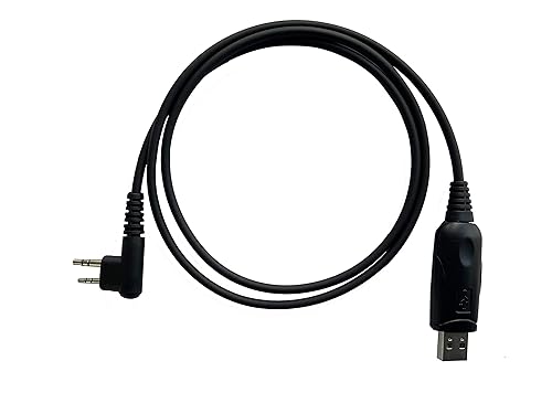 N/X Cable de programación USB para radios Hytera: 2 pines, compatible con TC-500, TC-518, TC-600, TC-700, TC-1600, TC-2100, soporte para SO de 32/64