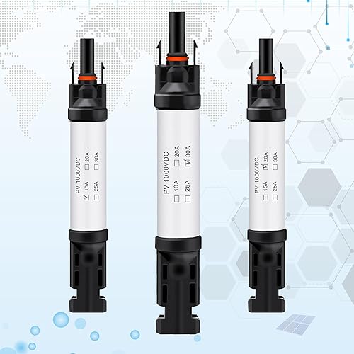 Miniatura 5 de Conector de fusible solar de 30 A IP68, resistente al agua, 1000 V, portafusibles en línea de 30 A, conector macho y hembra, resistente al agua,