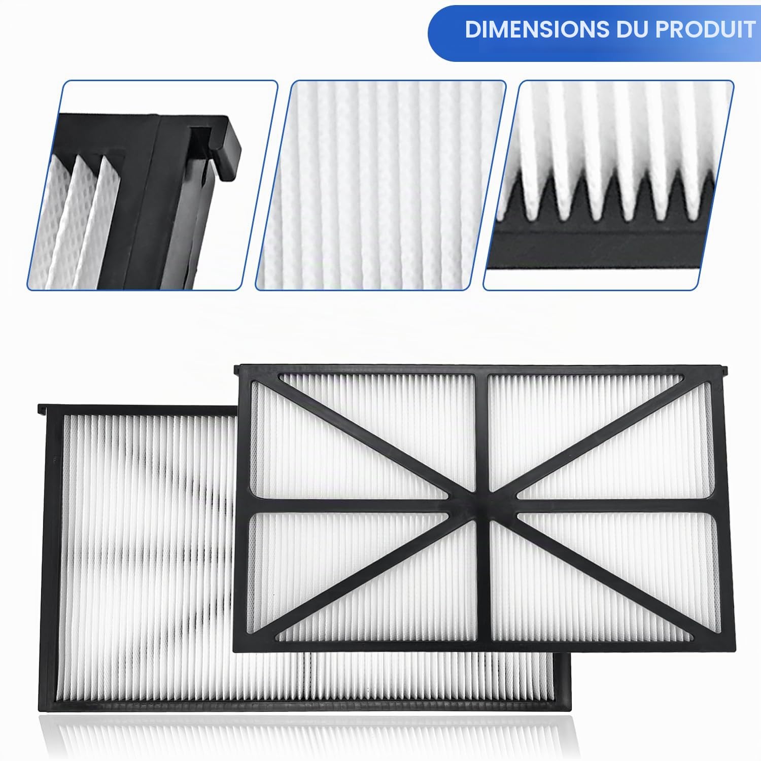 deawater RCX70101 Lot de 4 cartouches filtrantes pour nettoyeur de piscine Hayward AquaVac, TigerShark et SharkVac - Pièce Maytronics