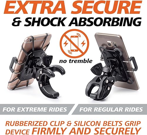 Miniatura 3 de Crowfoot Soporte para teléfono para bicicleta y motocicleta Soporte de plástico muy duradero