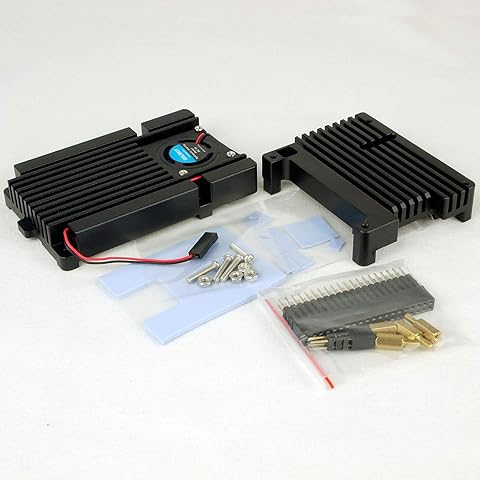 DSLRKIT - Carcasa de aluminio silencioso para Raspberry Pi 4B Informática,Componentes,Dispositivos externos,Cajas de ordenador de sobremesa