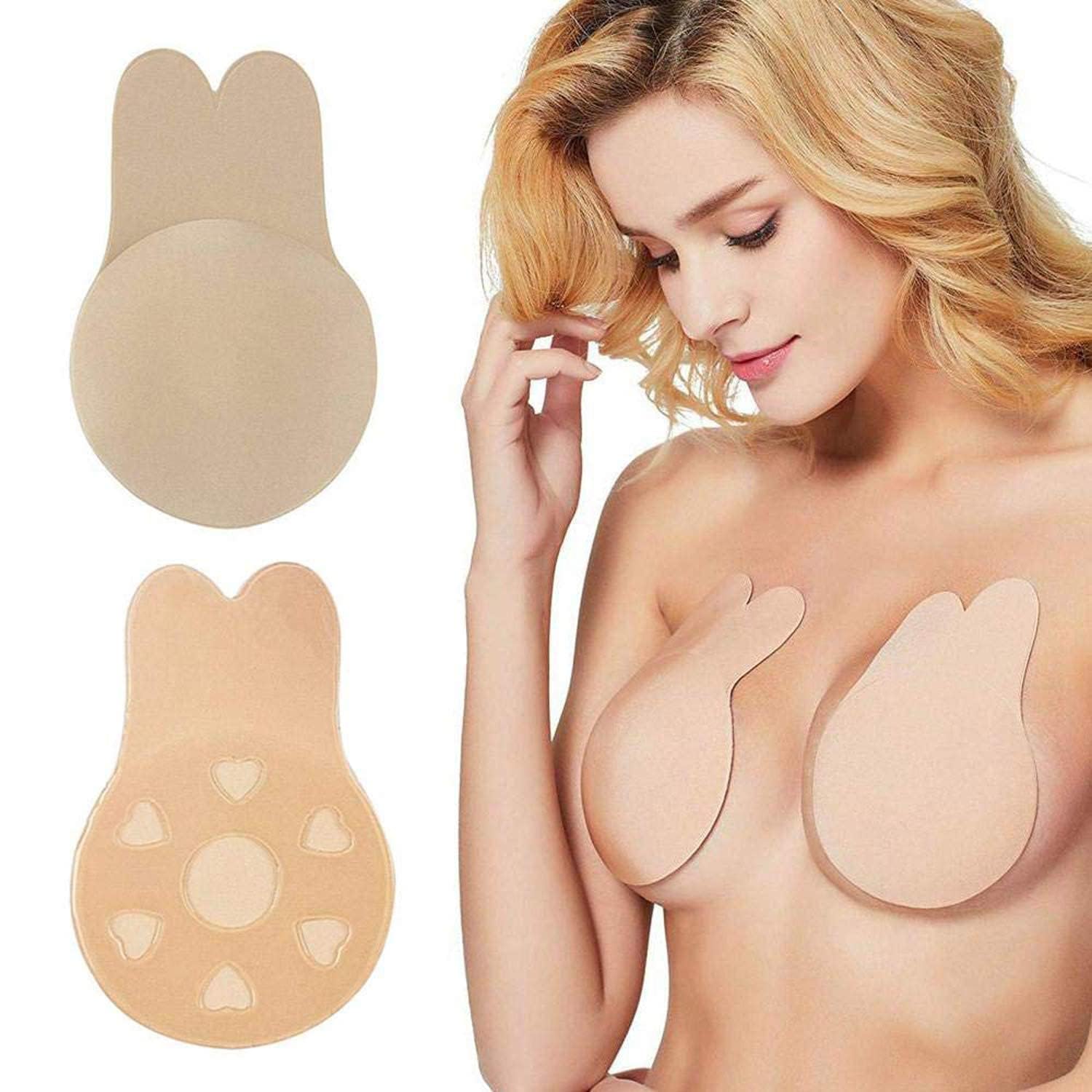 FEXMYReusable Nipple Covers Comfortable Invisible Adhesive Silicone Pasties for Women | Boob Lift Cups and Tapes for Breast Push-Up/Lift