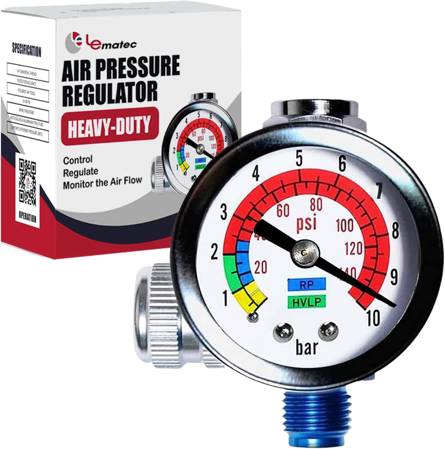 Régulateur De Pression D’Air Industriel NPT 1/4 – Modèle AR2000-02, Alliage Aluminium – Neuf