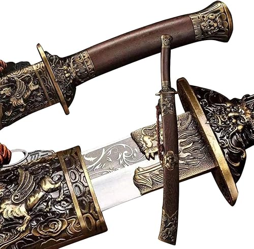 OYZ Espada Katana, Espada Samurai Japonesa, Katana de acero de alto carbono 1095, hecho a mano, espada china de acero plegado