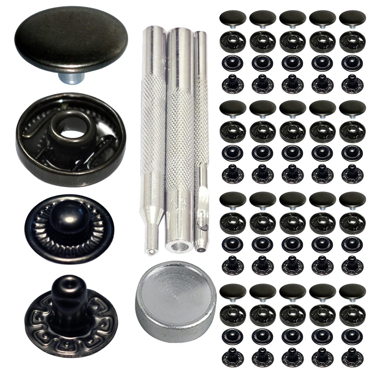 Amazon.com: Megoto 10mm 655# Snap Fastener Stainless Steel