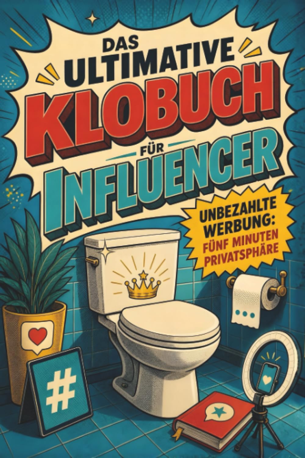 Das ultimative Klobuch für Influencer: Unbezahlte Werbung: Fünf Minuten Privatsphäre. Lustiges Geschenk für Influencer, Content-Creator und Follower