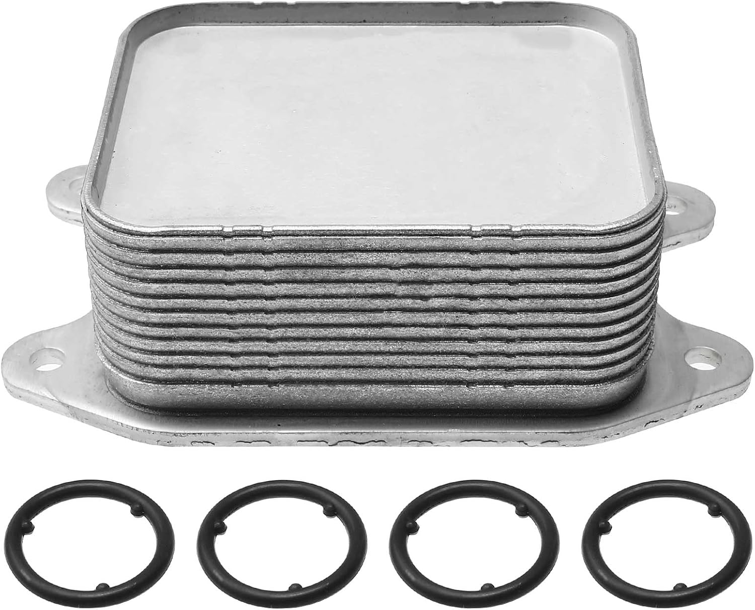 A-Premium Engine Oil Cooler Compatible with Volkswagen Jetta Hybrid 2013 2014 2015 L4 1.4L