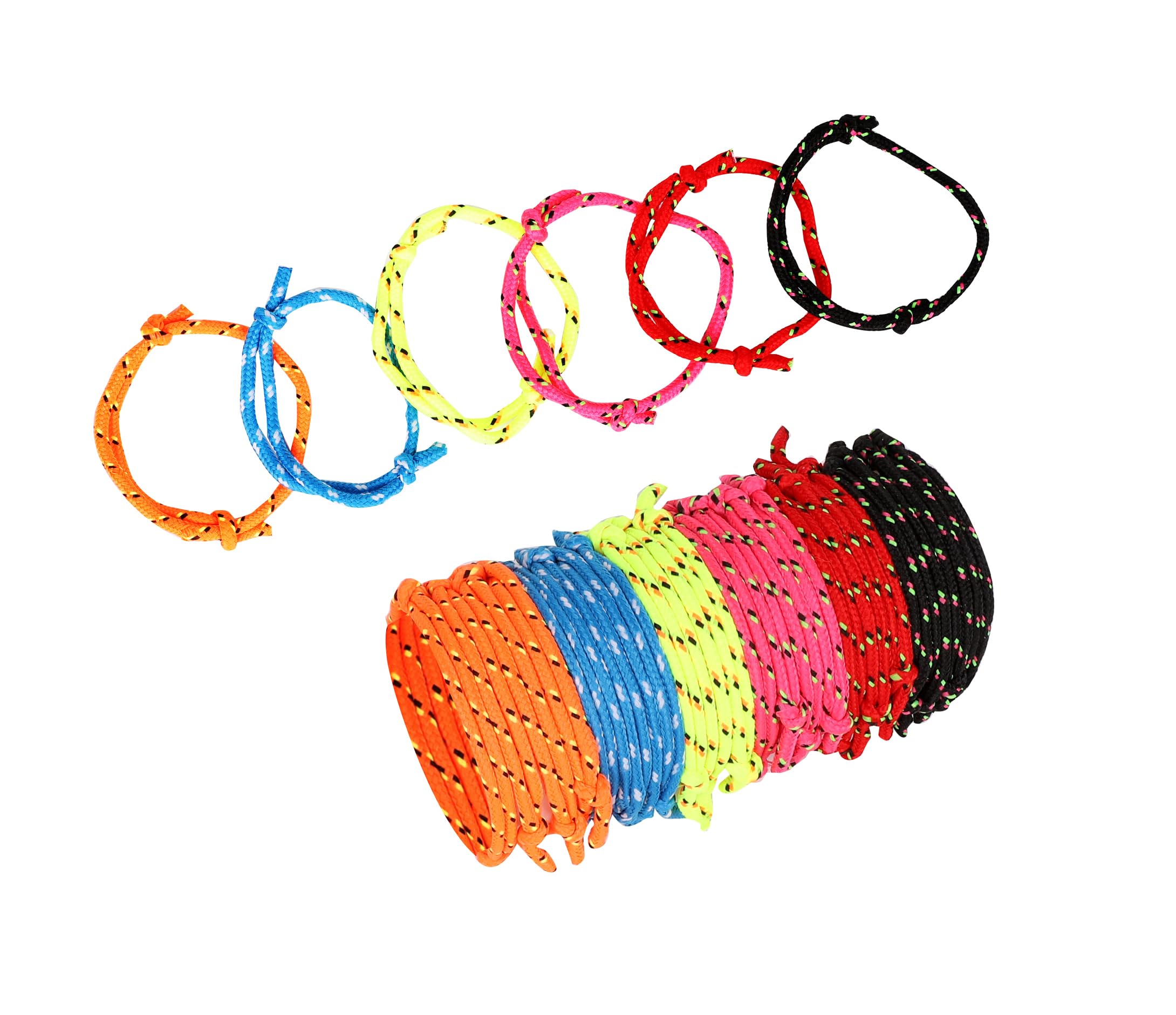 Funiverse Sea View Treasures Bulk 200 Pack Braided Friendship Bracelet 6 Color Assortment
