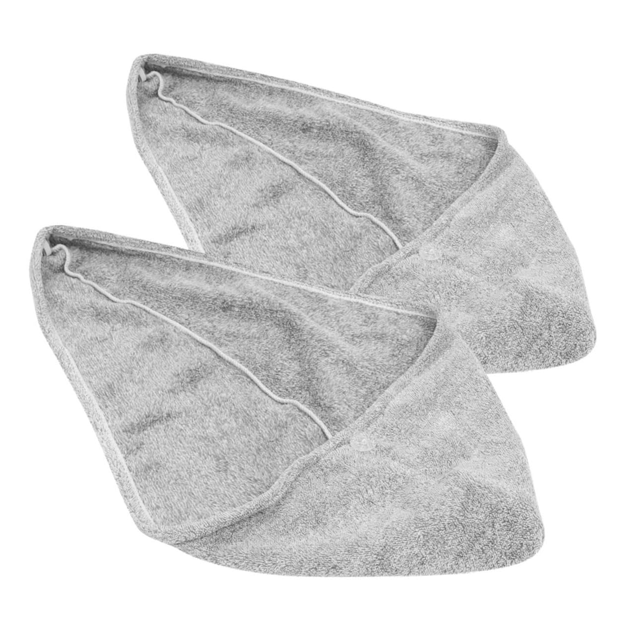 MAGICLULU 4 Juegos Gorro para Cabello Seco Gorro para Secar El Cabello Mojado Turbantes para Mujeres Gorra De Pelo Seco Mujer Toalla para Secar El Cabello Vellón De Coral Grey 2 Piezas * 4