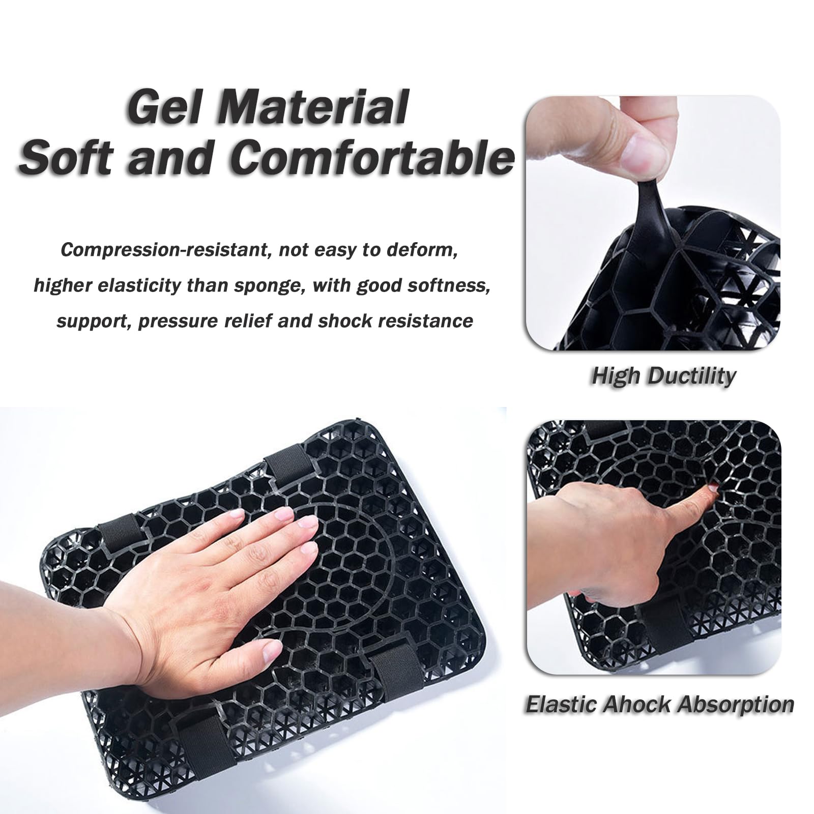Cojín de Asiento Moto de Gel para Honda Forza 750 Forza 750, Cojín Plegable de Gel para Asiento, Absorbente de Impactos y Transpirable, Adecuado para Viajes Largos