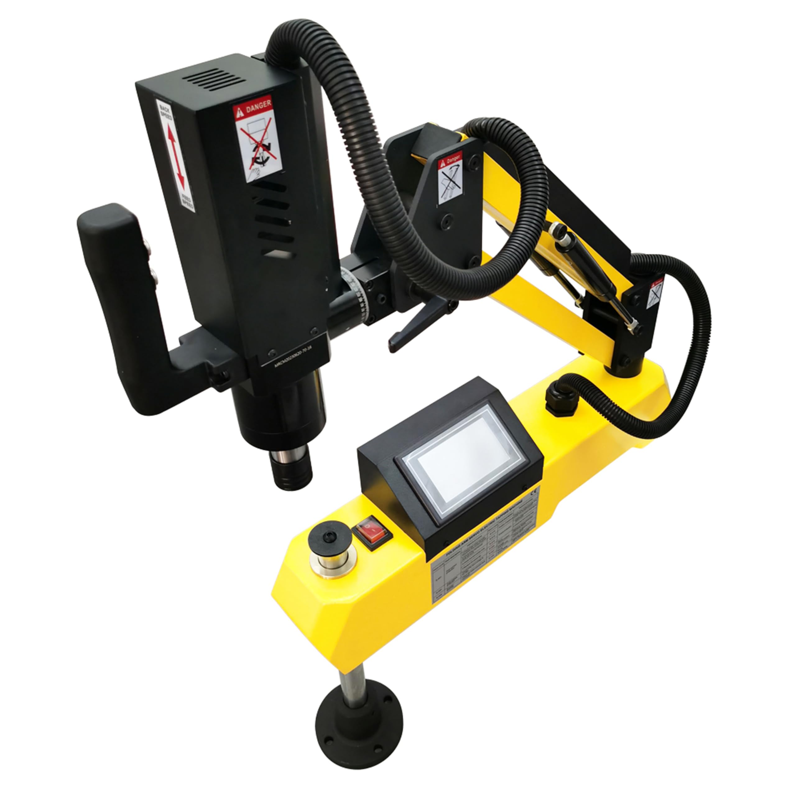 IntXanth 110V 600W Tapping Machine Electric Touch M3-M16 Universal Stepless Speed Change 360° Aluminum Copper A3 Steel 45 Steel, Cast Iron Pig Iron