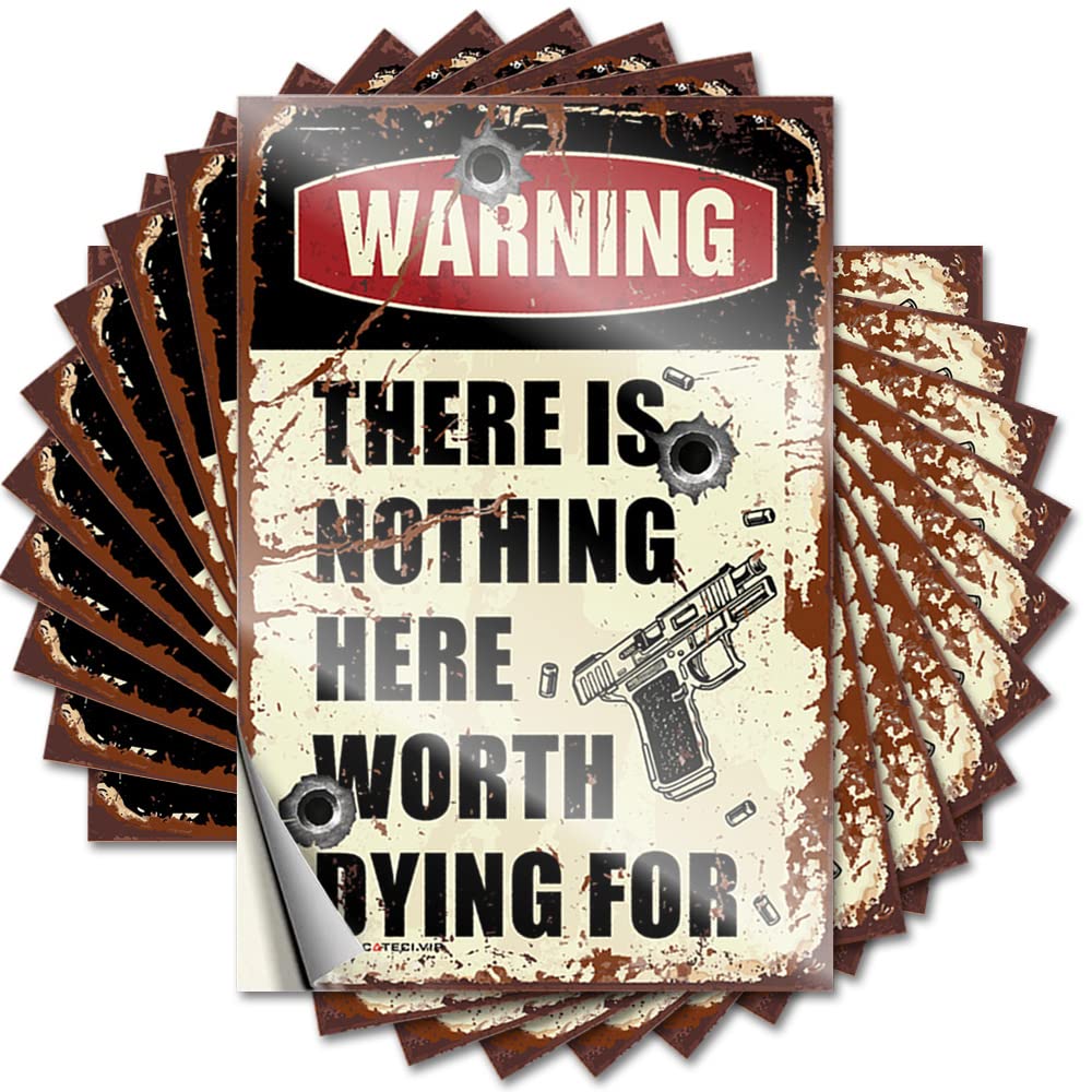 Decals Heavy Home Decor Garage Warning There is Nothing Here Worth Dying for - No Residue Decals for Things(6X9CM)