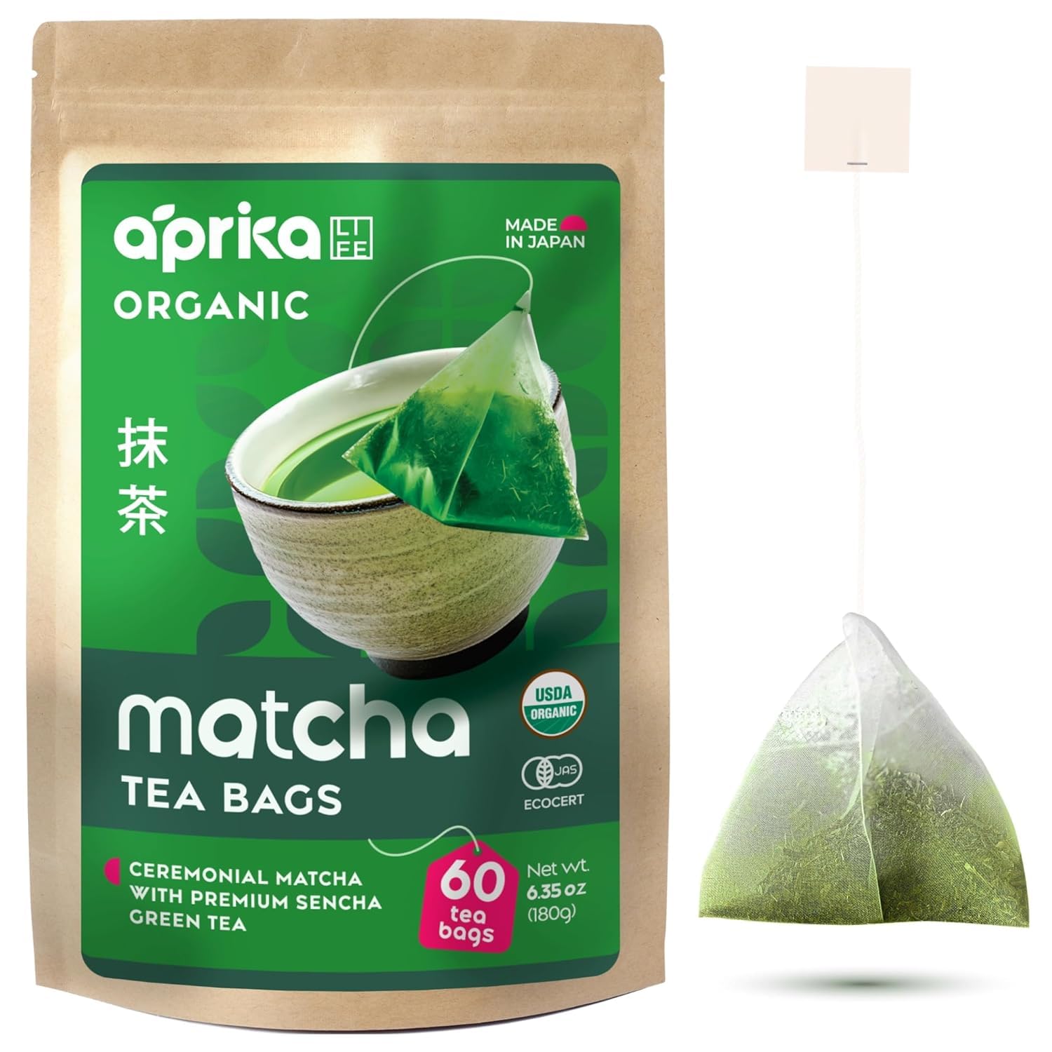 Amazon.com: AprikaLife Organic Japanese Matcha Sencha Green Tea