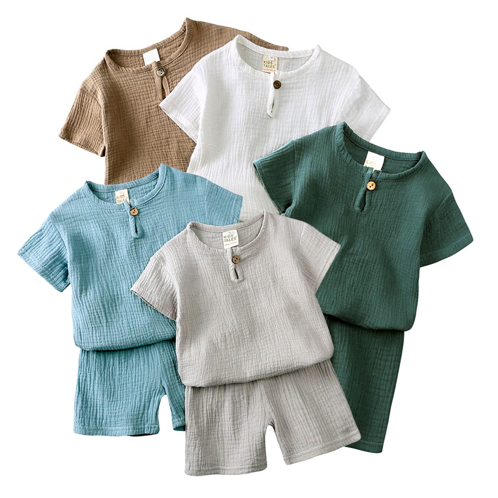 Toddler Infant Baby Boy Summer Clothes Shorts Outfits Dads Little Dud Short Sleeve T Shirt Top and
