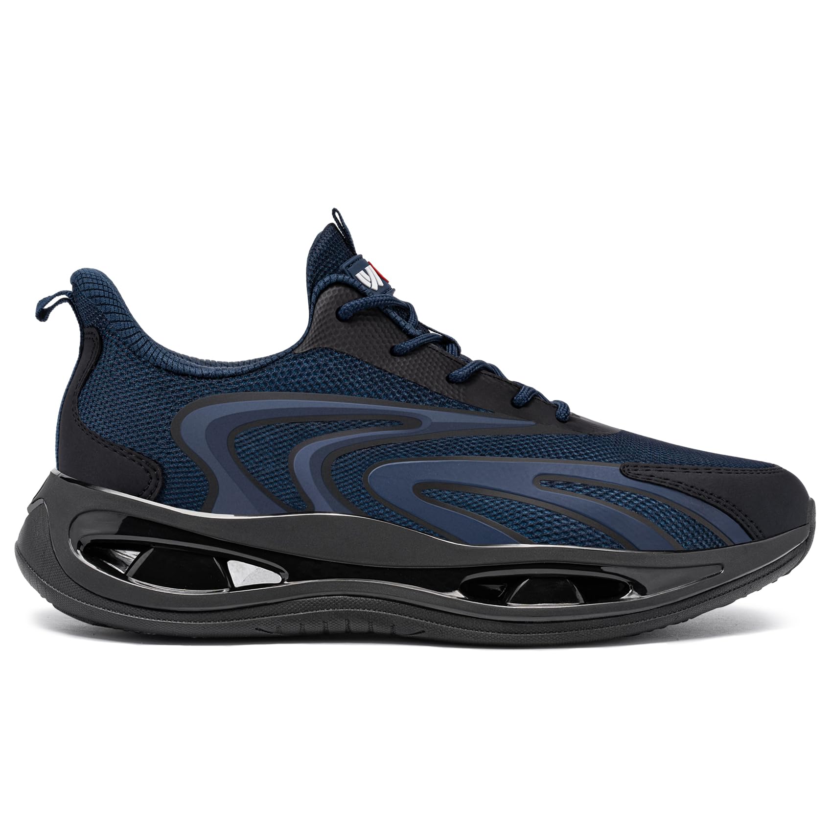 LARNMERN Zapatos de Seguridad Mujer Zapatillas de Seguridad Amortiguación Ligeros Comodidad Transpirabilidad Moda Zapatos de Trabajo(Azul Marino,41EU)