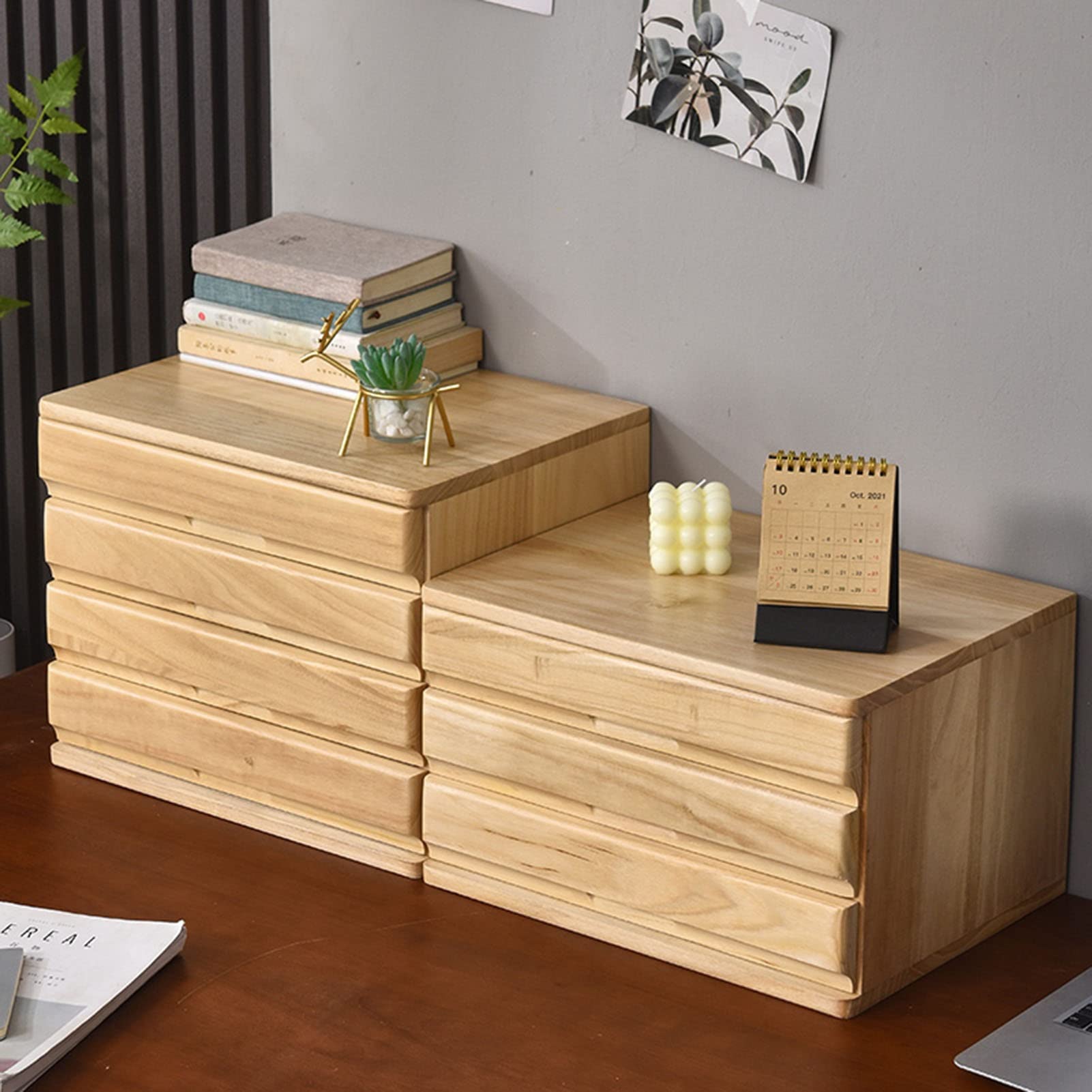 Mehrschichtiger Schreibtisch-Organizer aus Holz mit Schubladen, große Kapazität, Schmuckschatulle und Aktenschrank für Büroaufbewahrung