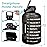 QuiFit 1 Gallon Water Bottle - with Straw & Motivational Time Marker Leak-Proof BPA Free Reusable Gym Sports Outdoor Large(128OZ) Capacity Water Jug(Black,1 Gallon)