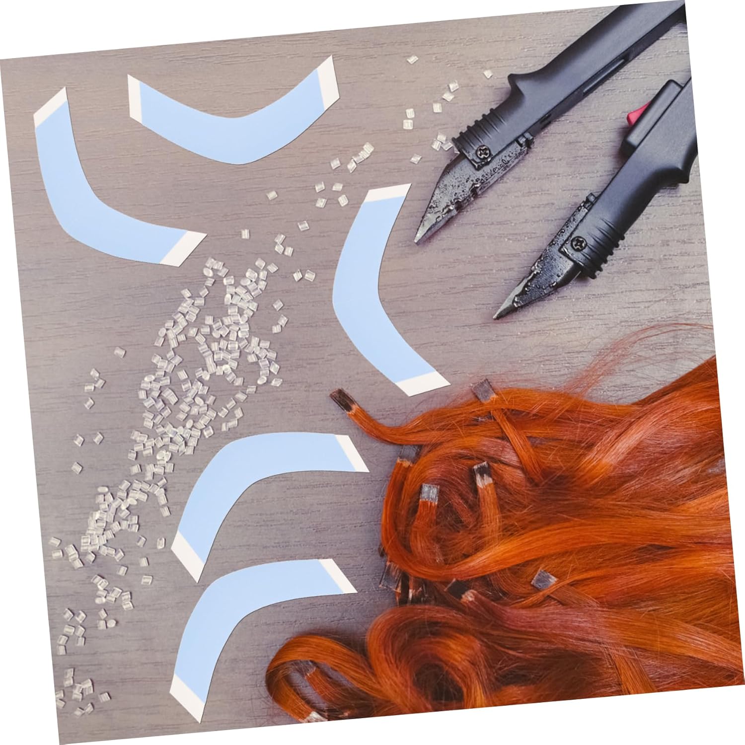 180sheets Double-sided Hair Extension Tape for Women Ultra-thin Pu Wig Adhesive Strips Strong Hold Flexible Use for Cosplay Everyday Hairstyles